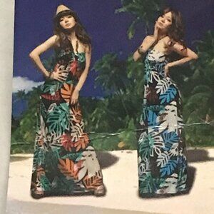 NWT - C M Summer Halter Top Maxi Dress